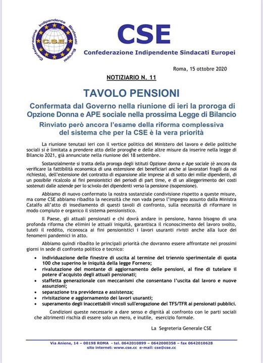 PENSIONI E APE SOCIAL OPZIONE DONNA