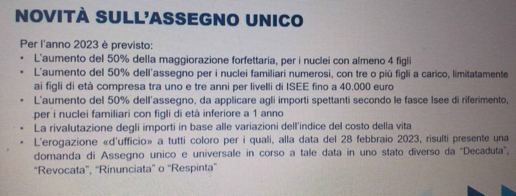 assegno unico